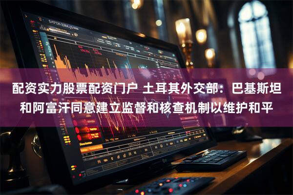 配资实力股票配资门户 土耳其外交部：巴基斯坦和阿富汗同意建立监督和核查机制以维护和平