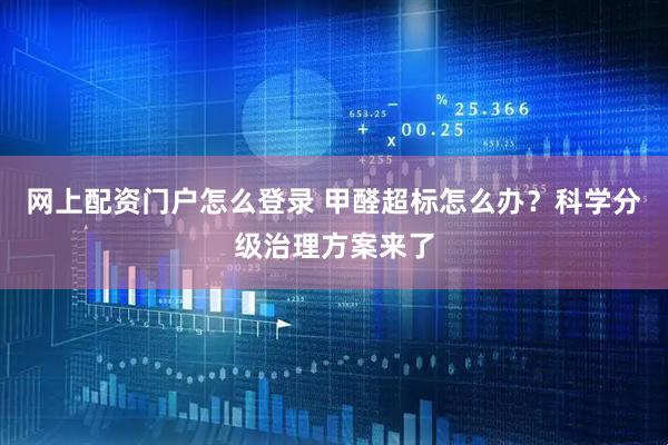 网上配资门户怎么登录 甲醛超标怎么办？科学分级治理方案来了